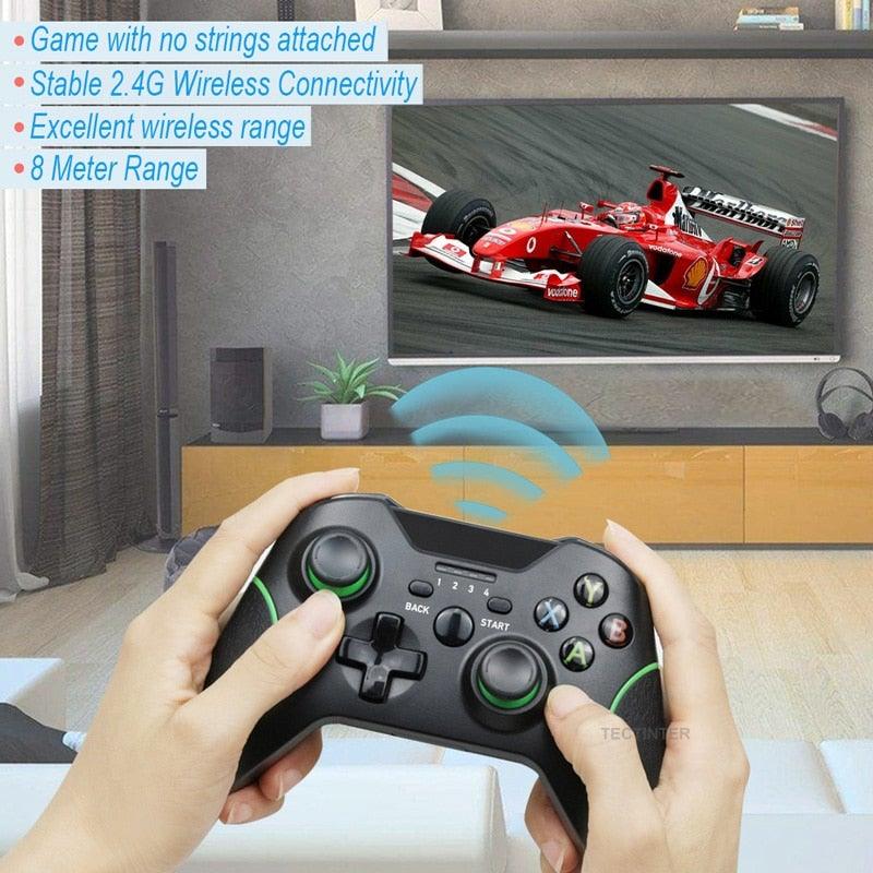 Best Quality Black 2.4G Wireless Joystick Gamepad Controller Compatible With Pc Smartphones Tablets Laptops Monitors