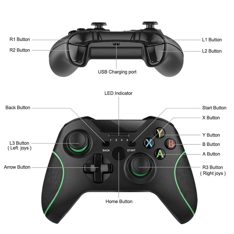 Best Quality Black 2.4G Wireless Joystick Gamepad Controller Compatible With Pc Smartphones Tablets Laptops Monitors