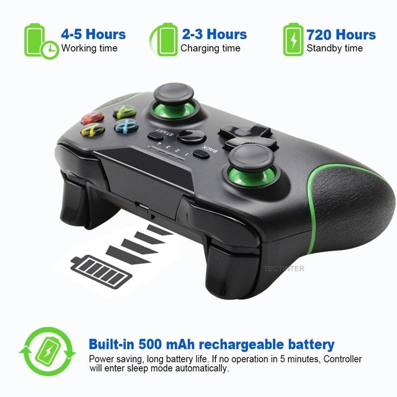 Best Quality Black 2.4G Wireless Joystick Gamepad Controller Compatible With Pc Smartphones Tablets Laptops Monitors