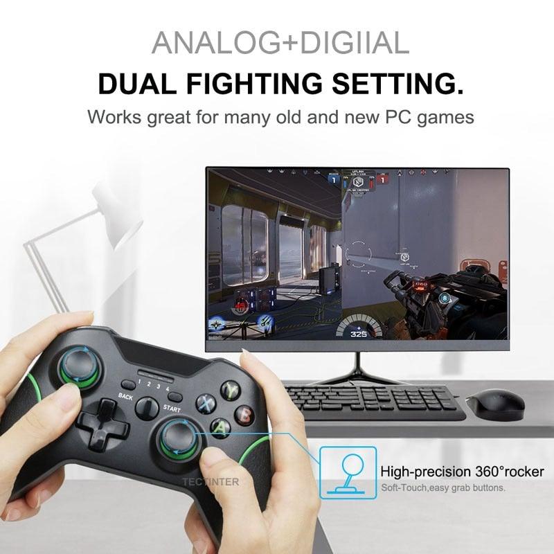 Best Quality Black 2.4G Wireless Joystick Gamepad Controller Compatible With Pc Smartphones Tablets Laptops Monitors