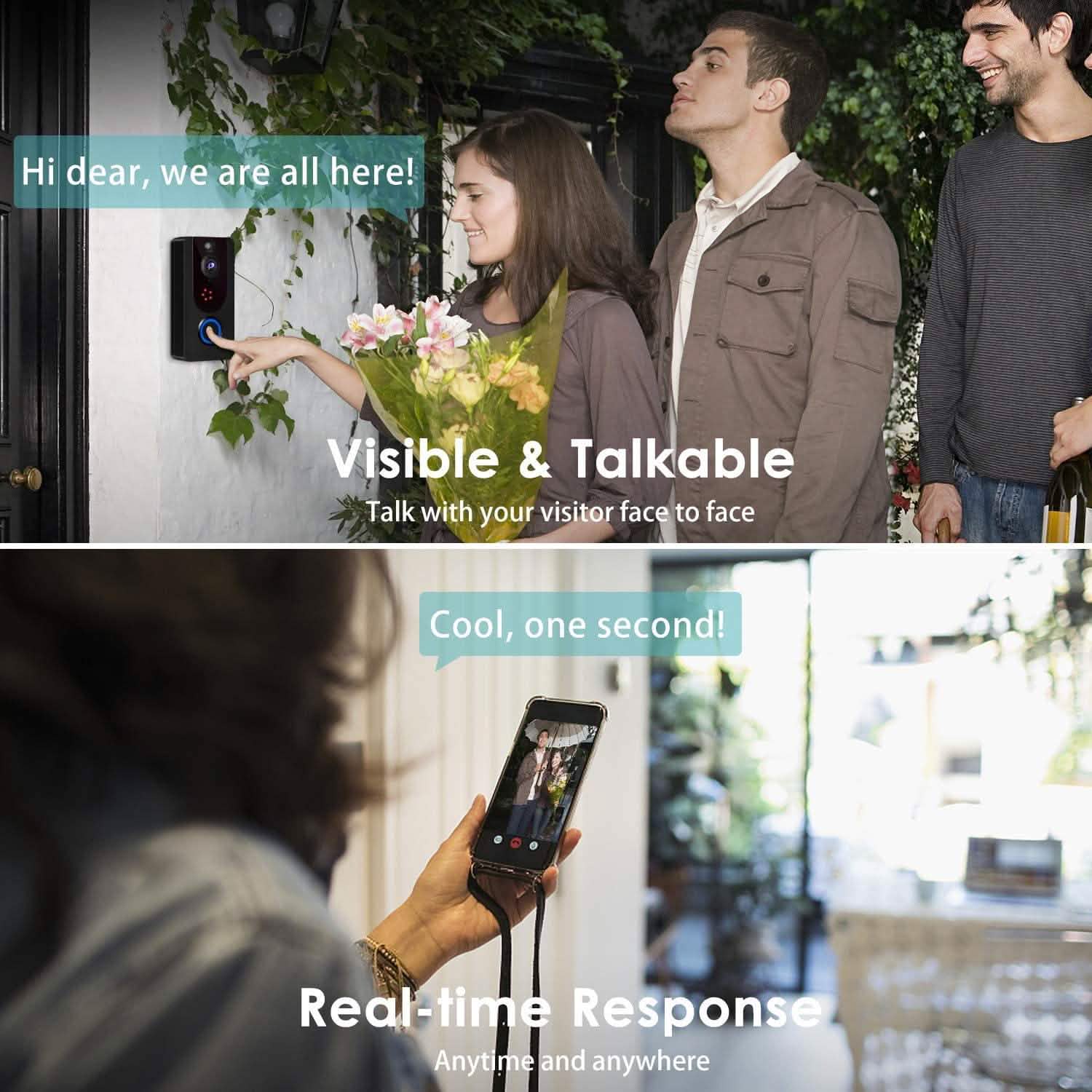 Bextgoo Wireless Doorbell Camera 1080P with Chime