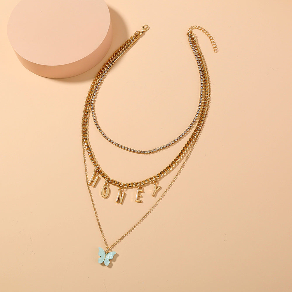 Creative New Product Retro Cold Wind Butterfly Necklace