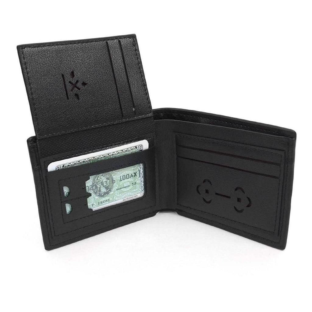 Bi-Fold Men's Leather Wallet and Pen Set with Touch Screen Stylus Tip