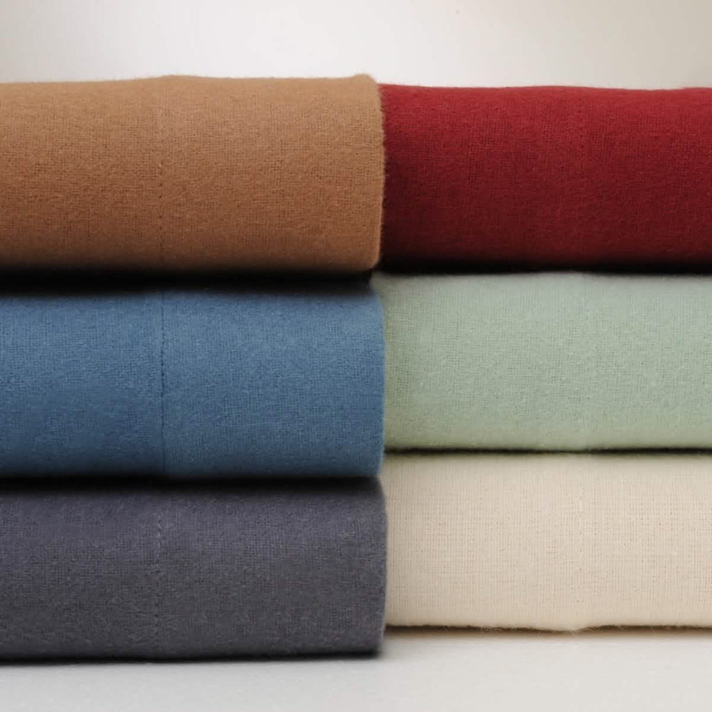 Bibb Home 100% Cotton Solid Flannel Sheet Set