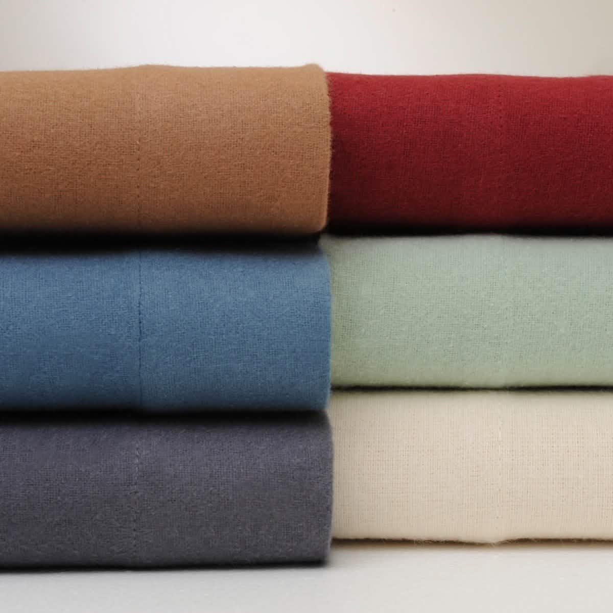 Bibb Home 100% Cotton Solid Flannel Sheet Set