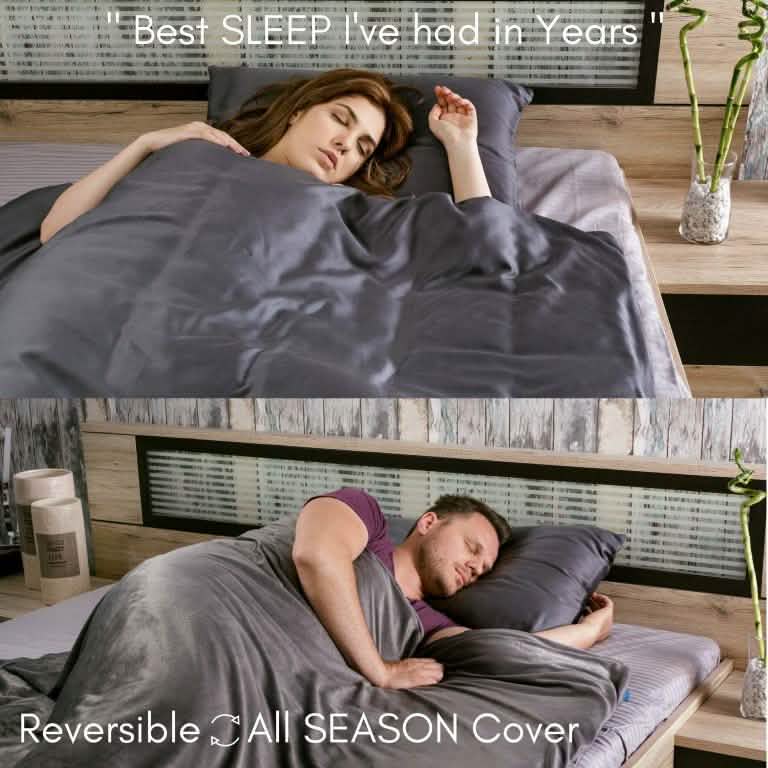 Bibb Home Weighted Blanket with Reversible Removable Cover