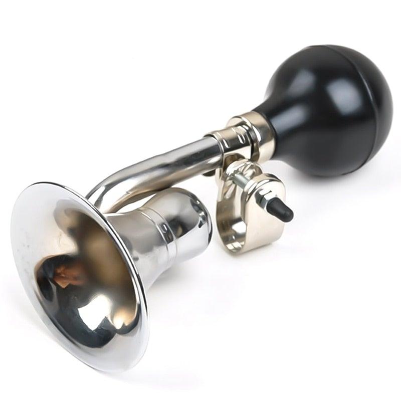 Bicycle Air Horn Safety Bell Ring Handlebar Bicycle Accessories Mountain Road Bike Cycling Loud Bells Alloy Trumpet Honking Bike Horn For Adults Classic Bugle Horn Metal Squeeze Horn For Golf Cart Fits All Bicycle Handle Bar Loud Sounds