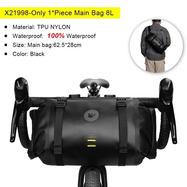 Bicycle Bag Waterproof Big Capacity Handlebar Bag 2 Piece Front Tube Cycling Bag  Bike Accessories Bike Bag Waterproof Bike Handlebar Bag Bicycle For Sport Bicycle Cycling Accessories
