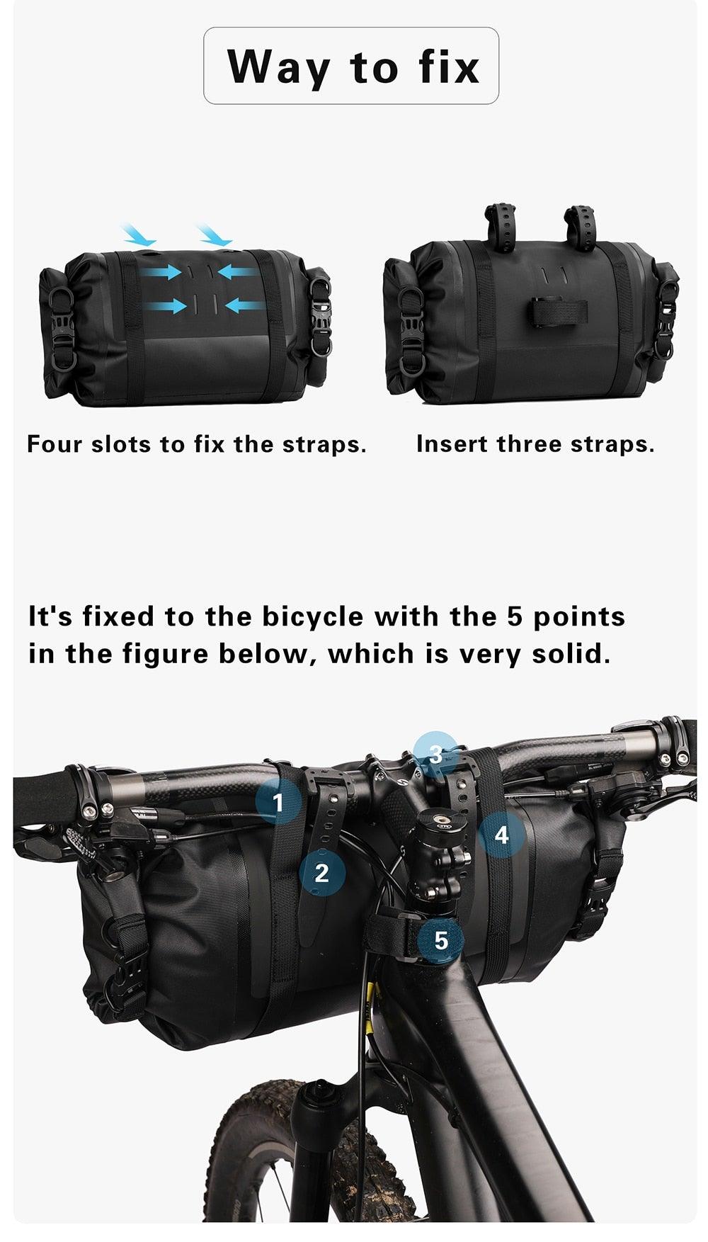 Bicycle Bag Waterproof Big Capacity Handlebar Bag 2 Piece Front Tube Cycling Bag  Bike Accessories Bike Bag Waterproof Bike Handlebar Bag Bicycle For Sport Bicycle Cycling Accessories