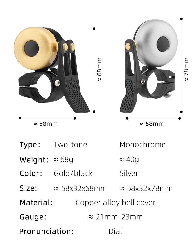 Bicycle Bell Ordinary Classical Handlebar Bell Ring Cycling Bike Bike Bell Sound Road Bike Horn Bicycle Accessories All Metal Body Loud Decent Tone Bicycle Ring Bell For Adults And Kids