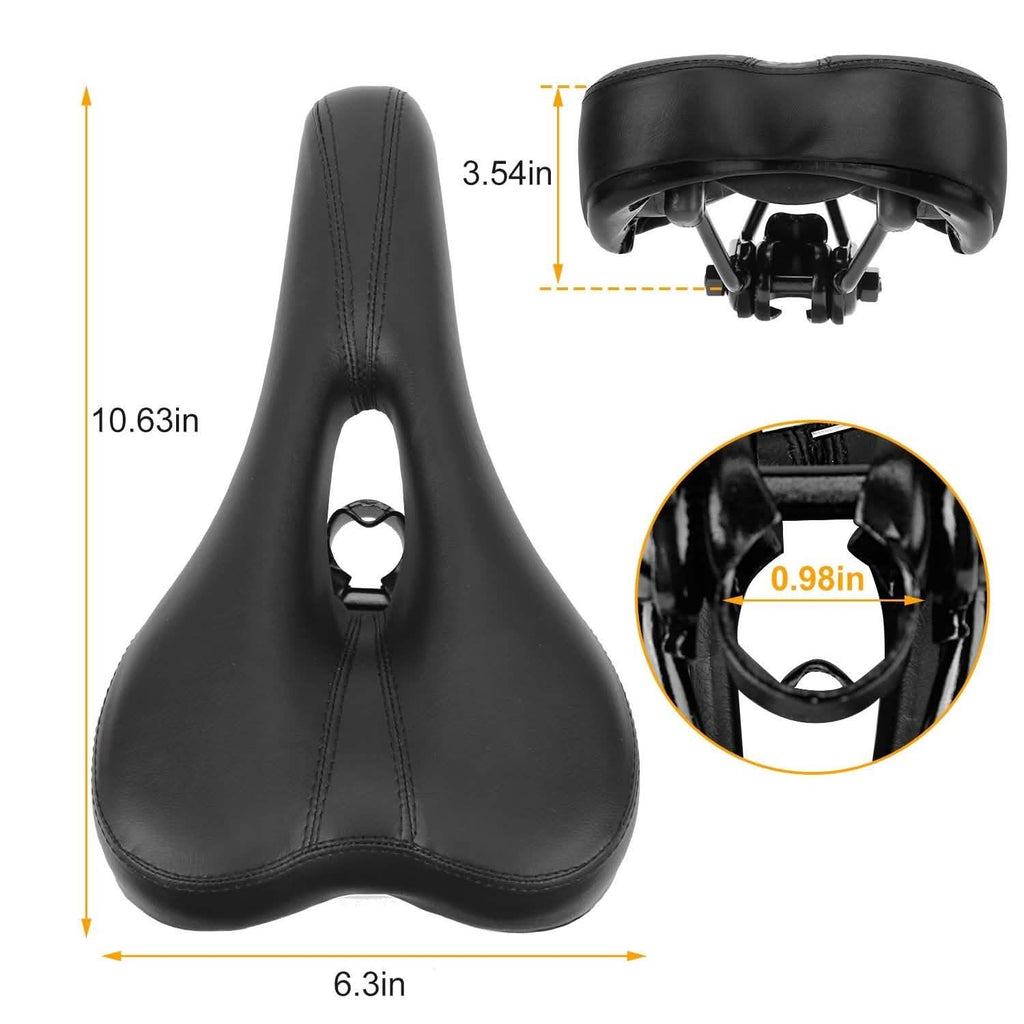 Bicycle Padded Saddle Wear Resistant Hollow Leather Seat Cushion