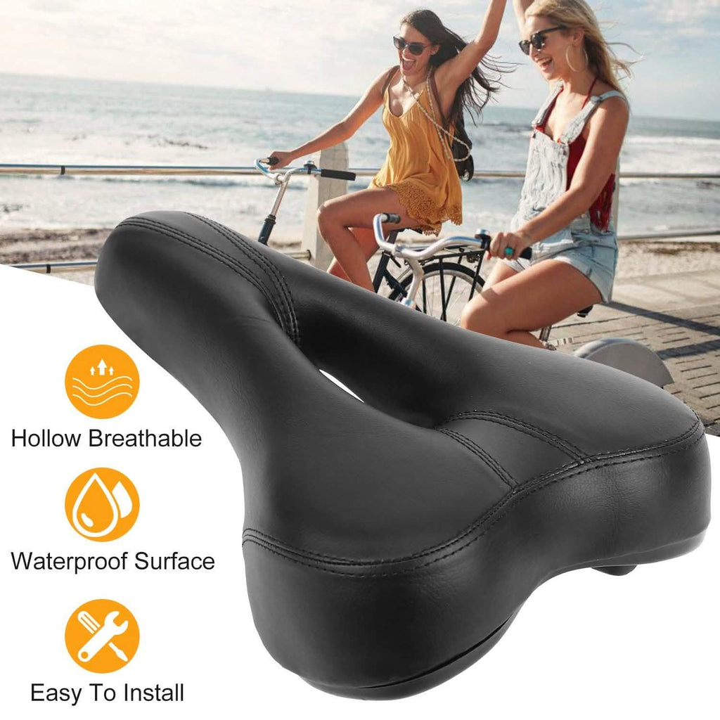 Bicycle Padded Saddle Wear Resistant Hollow Leather Seat Cushion