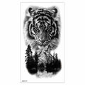 Big Tiger Lion Waterproof Temporary Sticker Tattoo Arm Legs Fake Tattoo Stickers For Adults Realistic Luxury Design For Mens Womens