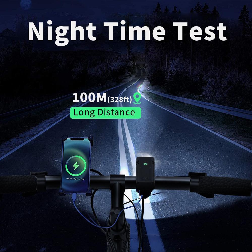 Bike Light Rainproof USB Rechargeable LED Bicycle Light Super Bright Flashlight Rechargeable Bicycle Light Bicycle Front Headlight LED Bike Headlight 3 Light Mode Fits All Bicycles Mountain Road
