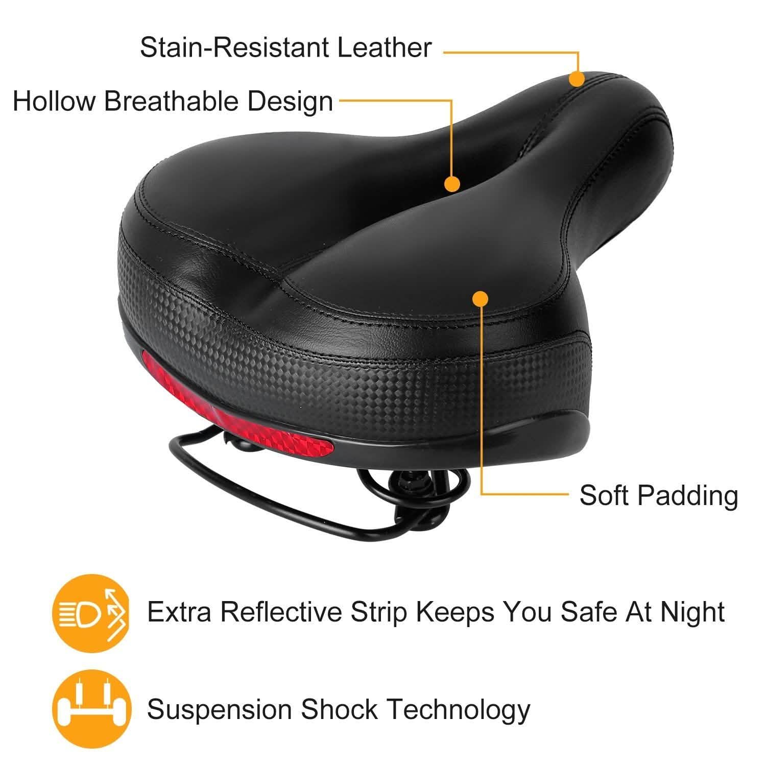 Bike Seat Water Resistant Bicycle Padded Saddle Wear