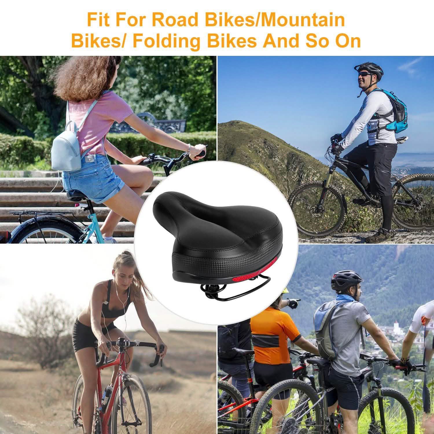 Bike Seat Water Resistant Bicycle Padded Saddle Wear