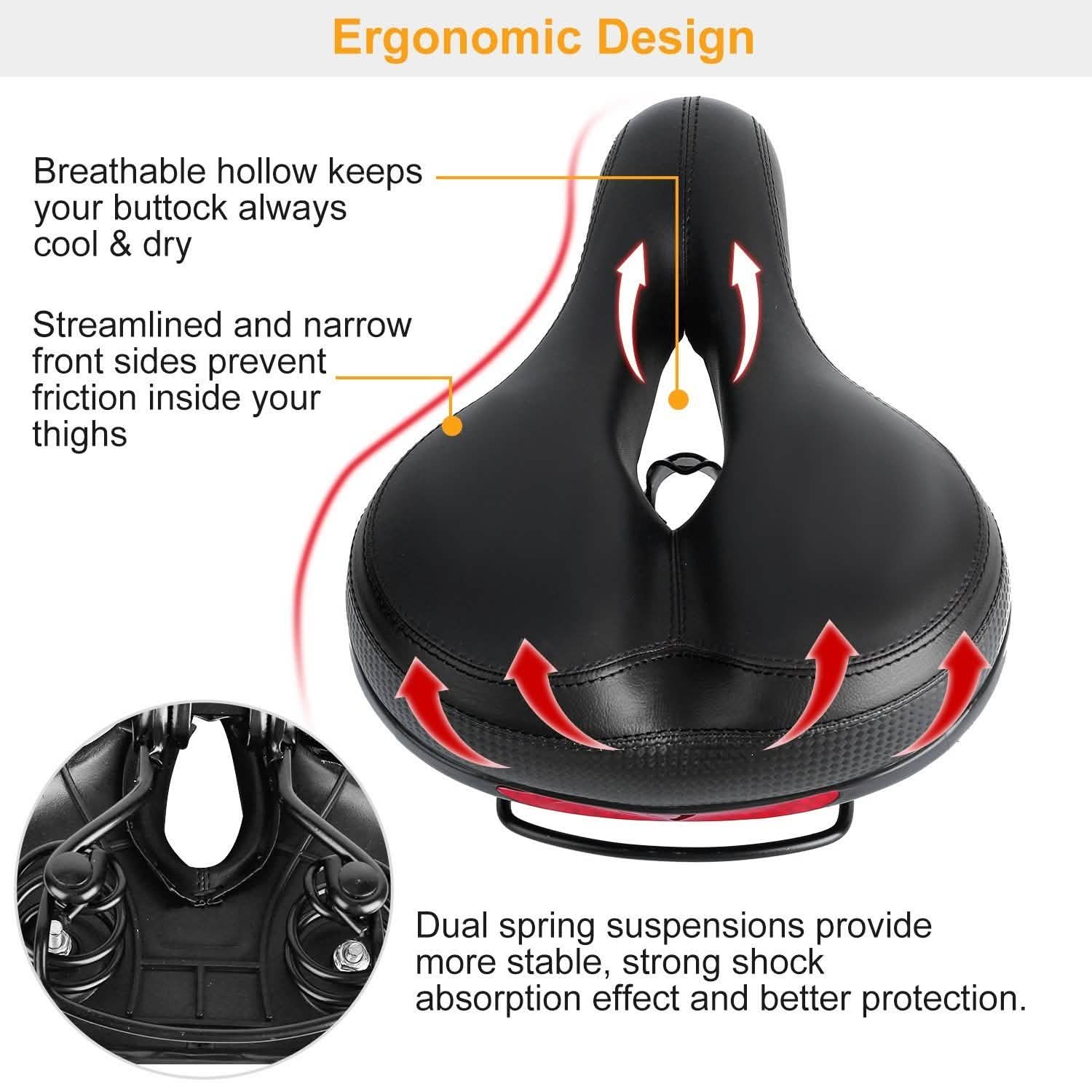 Bike Seat Water Resistant Bicycle Padded Saddle Wear