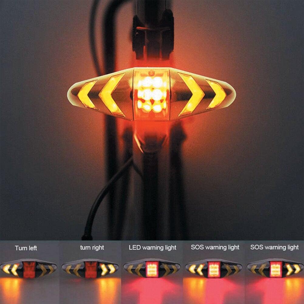 Bike Signal Wireless Remote Mountain Bike Cycling Lights Remote Control LED Warning Lamp Flashing Bike TailLight With Turn Signals Wireless Remote Control Ultra Bright LED Safety Warning Rear Lights