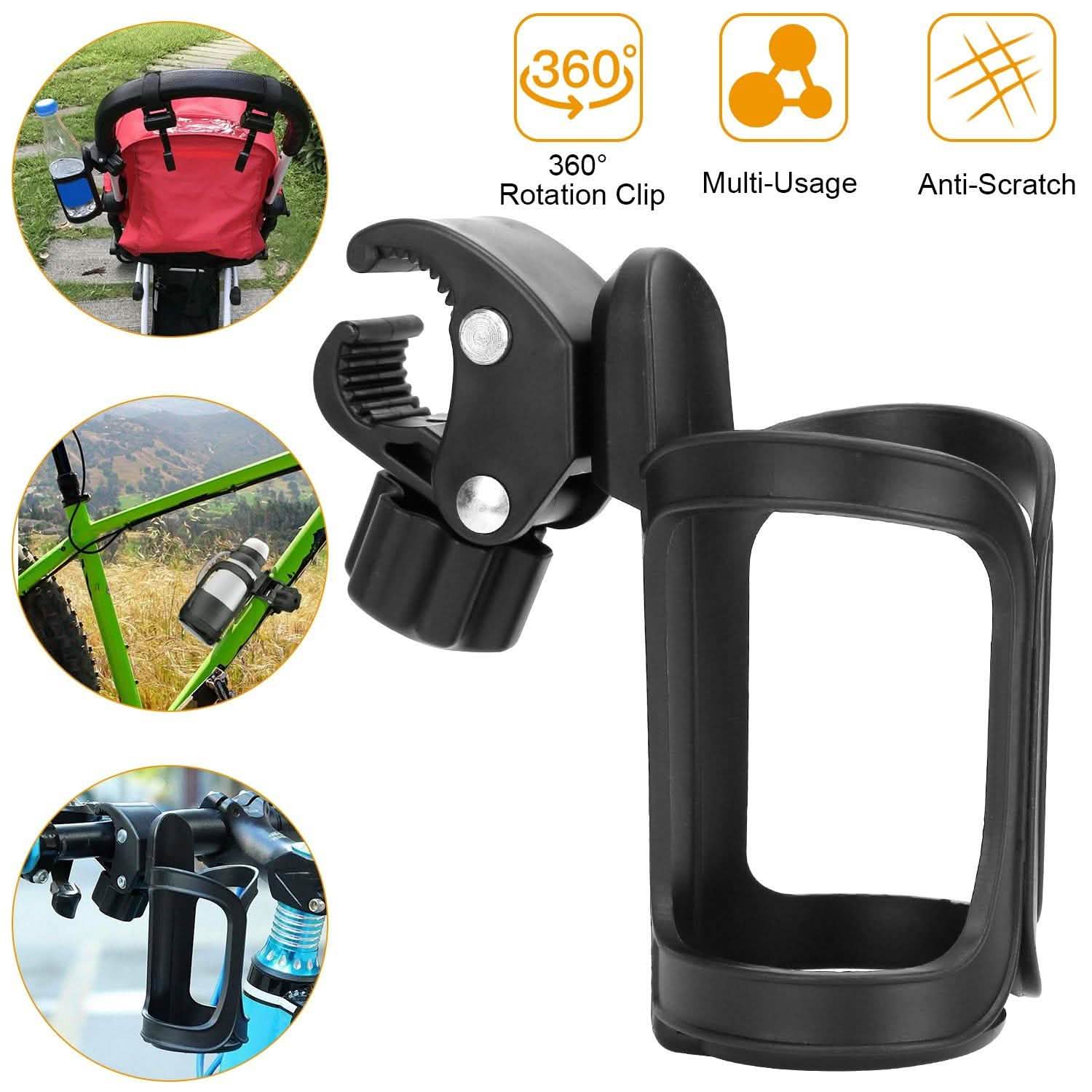 Bike Water Bottle Holder 360° Rotating Drink Cup Cage