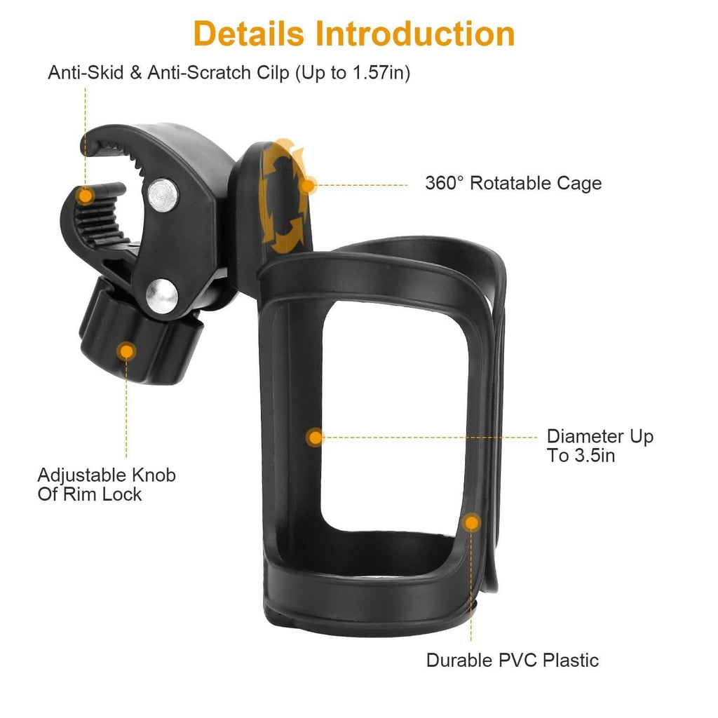 Bike Water Bottle Holder 360° Rotating Drink Cup Cage
