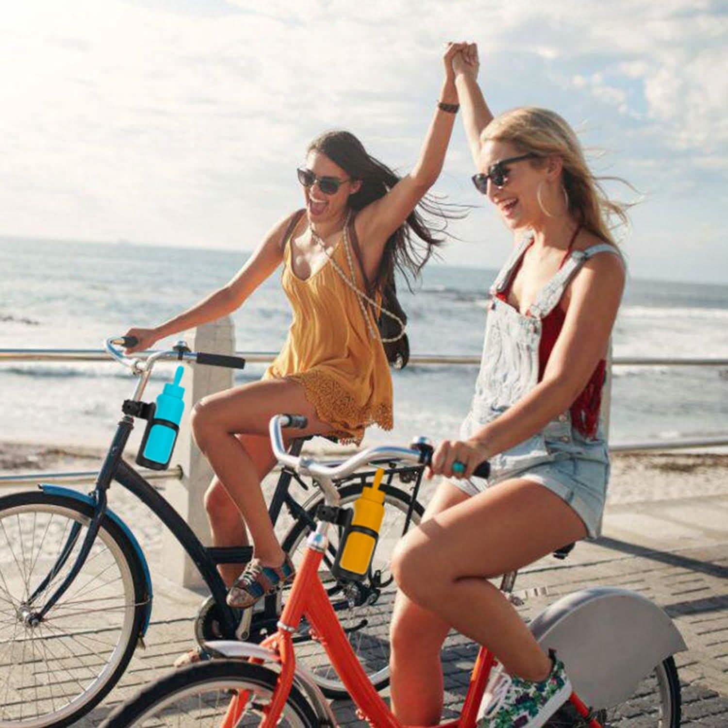 Bike Water Bottle Holder 360° Rotating Drink Cup Cage