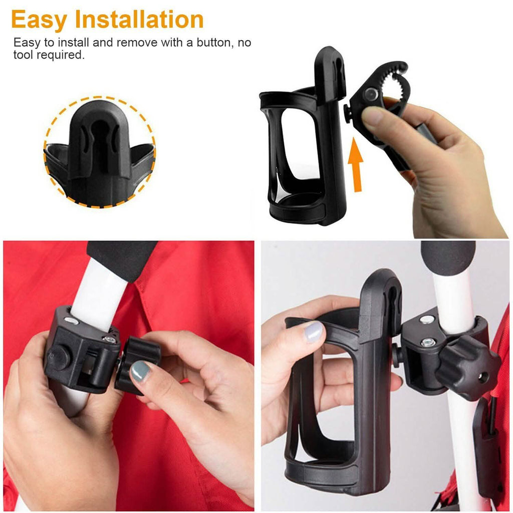 Bike Water Bottle Holder 360° Rotating Drink Cup Cage