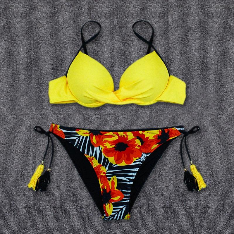 Bikini Push Up Swimwear  Bikini Set Pink Swimwear Women Micro Swimsuit Female Bandage Bikini Beach Wear Swimming Two-Piece Swimsuit Summer Swimsuit for Women