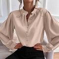 Bishop Sleeve Button Up Blouse