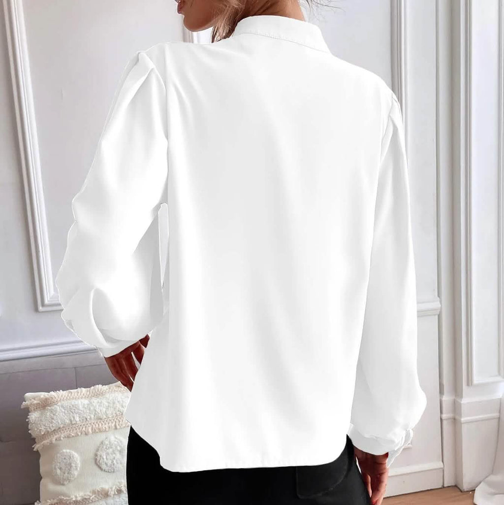 Bishop Sleeve Button Up Blouse
