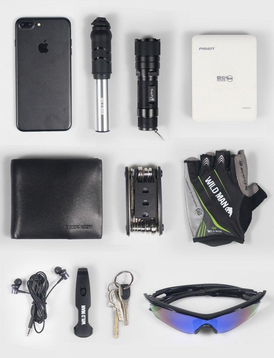 Black Bike Bag Frame Front Top Tube Cycling Bag Waterproof Phone Case Touchscreen Bag  Pack Bicycle Accessories Bike Bicycle Bag Waterproof Bike Phone Mount Bag Front Frame Top Tube Handlebar Bag Touch Screen Holder Case For Cell Phones 6.6in