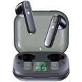 Black Bluetooth-Compatible Wireless Bass Ear Buds Stereo Headphone With Mic Touch Control Bluetooth Lightweight Earphones