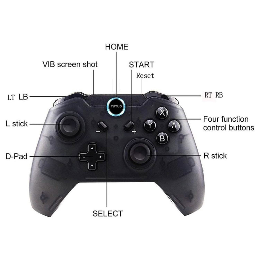 Black Bluetooth Wireless Controller for Nintendo Switch