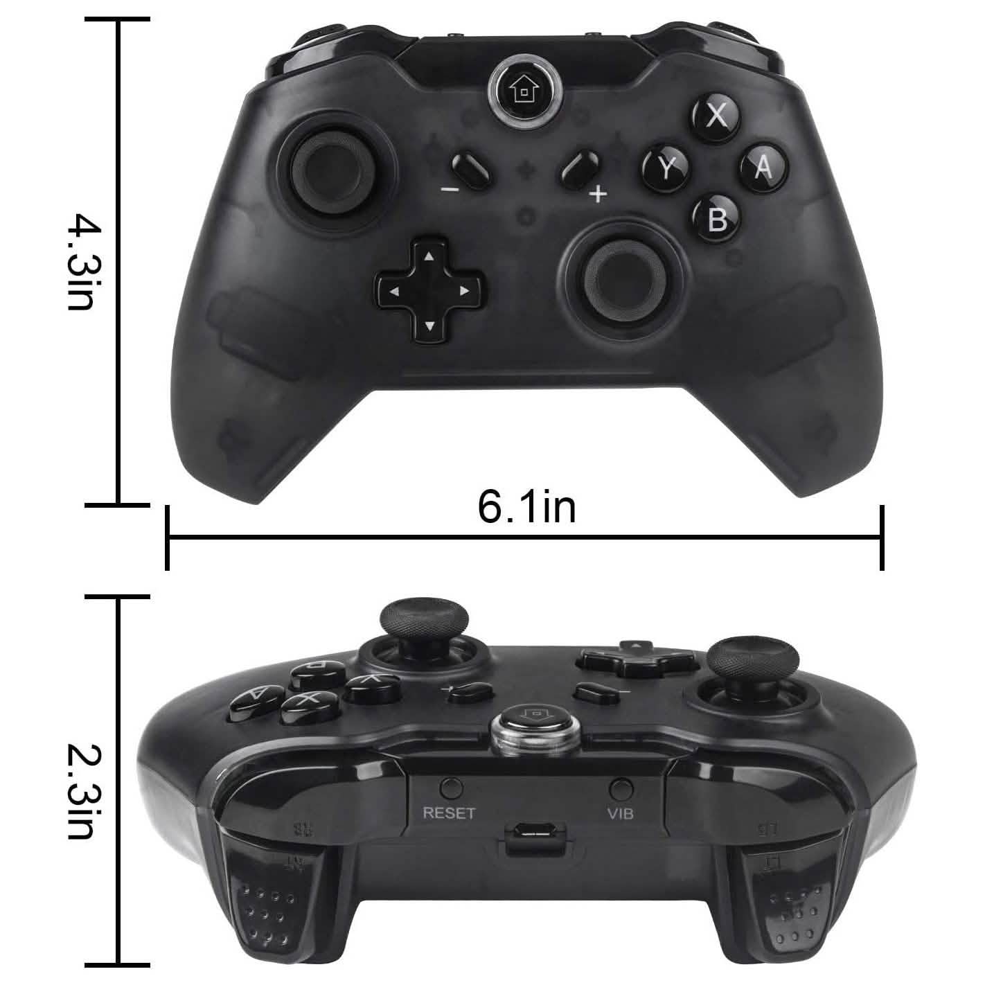 Black Bluetooth Wireless Controller for Nintendo Switch