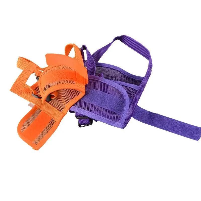 Black Breathable Anti Barking Adjustable Dog Muzzle Nylon Straps Anti Biting Dog Muzzles Cool Pets Accessories