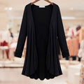 Black Classic Draped Cardigan