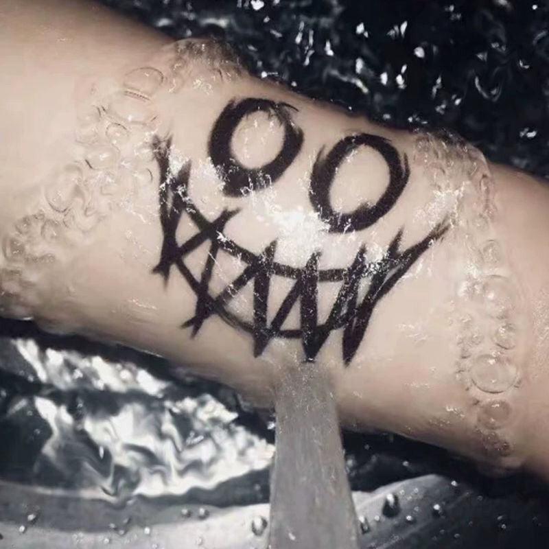 Black Clown Temporary Tattoo Sticker Body Art Arm Waist Fake Waterproof Tattoos Elegant Small Design For Men Women