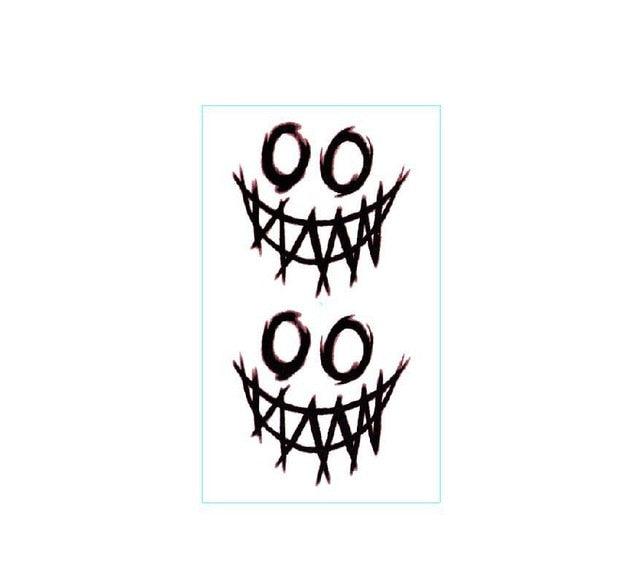 Black Clown Temporary Tattoo Sticker Body Art Arm Waist Fake Waterproof Tattoos Elegant Small Design For Men Women