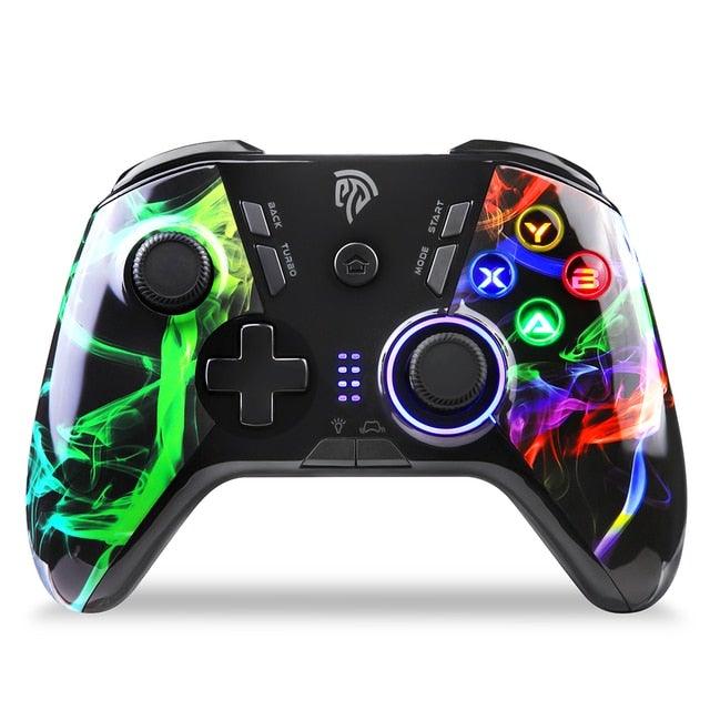 Black Easy Wireless Joystick Gamepad with Programmable Buttons Compatible With PC Laptop