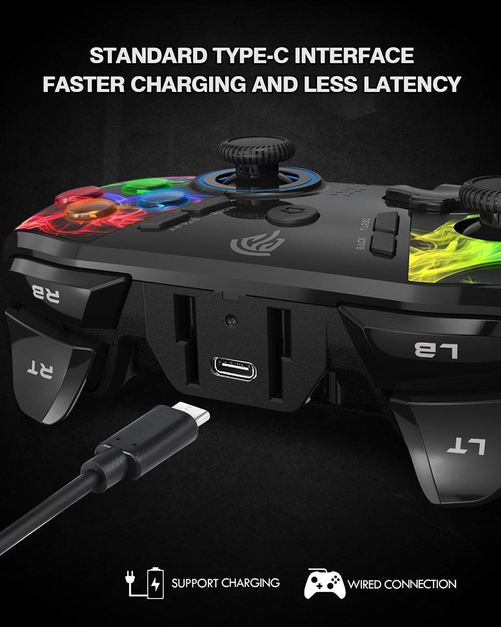 Black Easy Wireless Joystick Gamepad with Programmable Buttons Compatible With PC Laptop