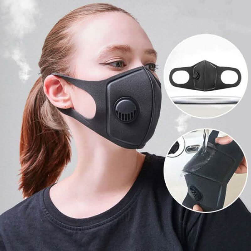 Black Face Mask with Filter