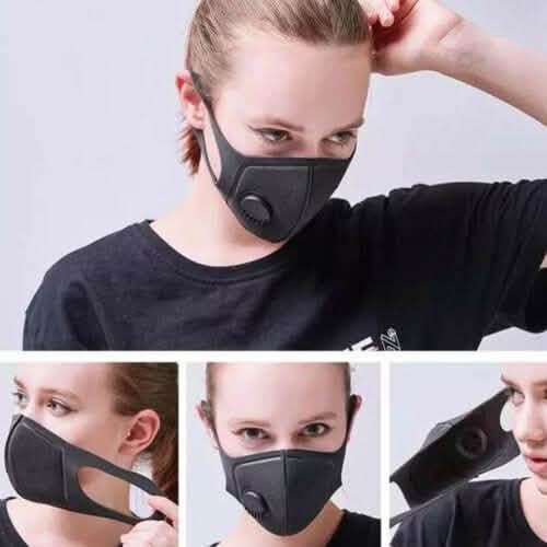 Black Face Mask with Filter