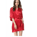 Black Lightweight Elegant Faux Silk Bathrobes For Women V Neck Design  Bridesmaid Bathrobe Wedding  Short Women Bathrobes