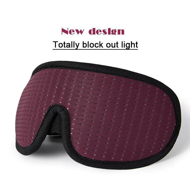 Black  Soft Padded Sleeping Mask For Eyes Lightweight Blindfold Night Mask Modern Adjustable Super Smooth Eye Patch For Sleep