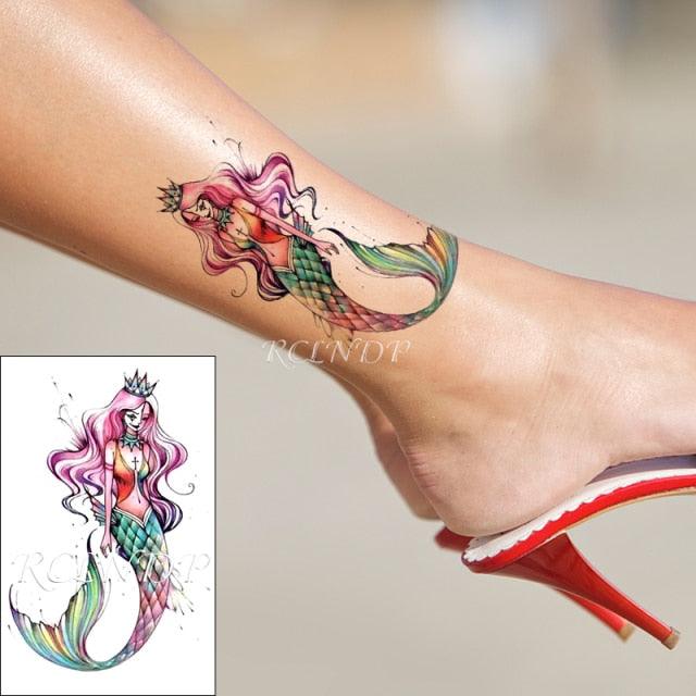 Black Waterproof Temporary Tattoo Sticker Different Design Colorful Fake Tattoo Arm Hand For Halloween Party Womens Mens