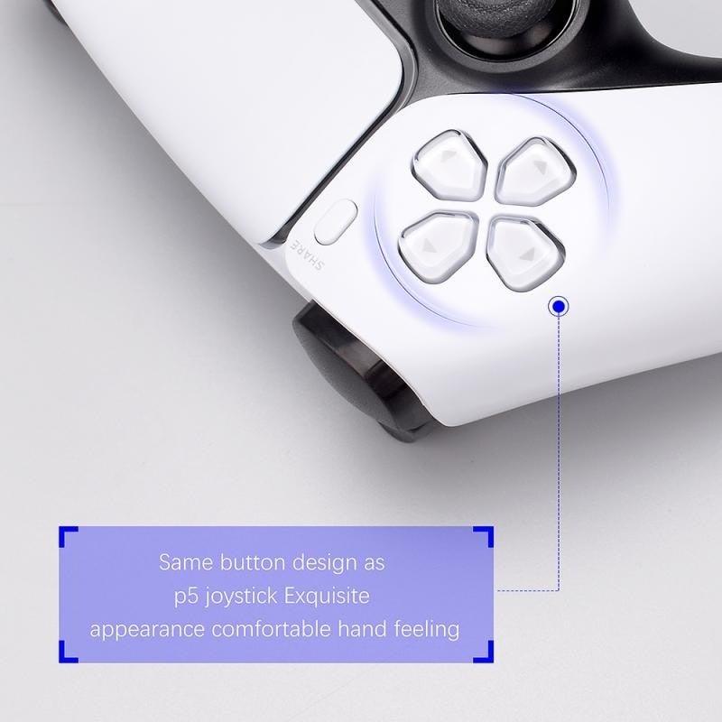Black White Wireless Dual Sense Double Vibration Joystick Controller Compatible With PC Laptop For Gamers