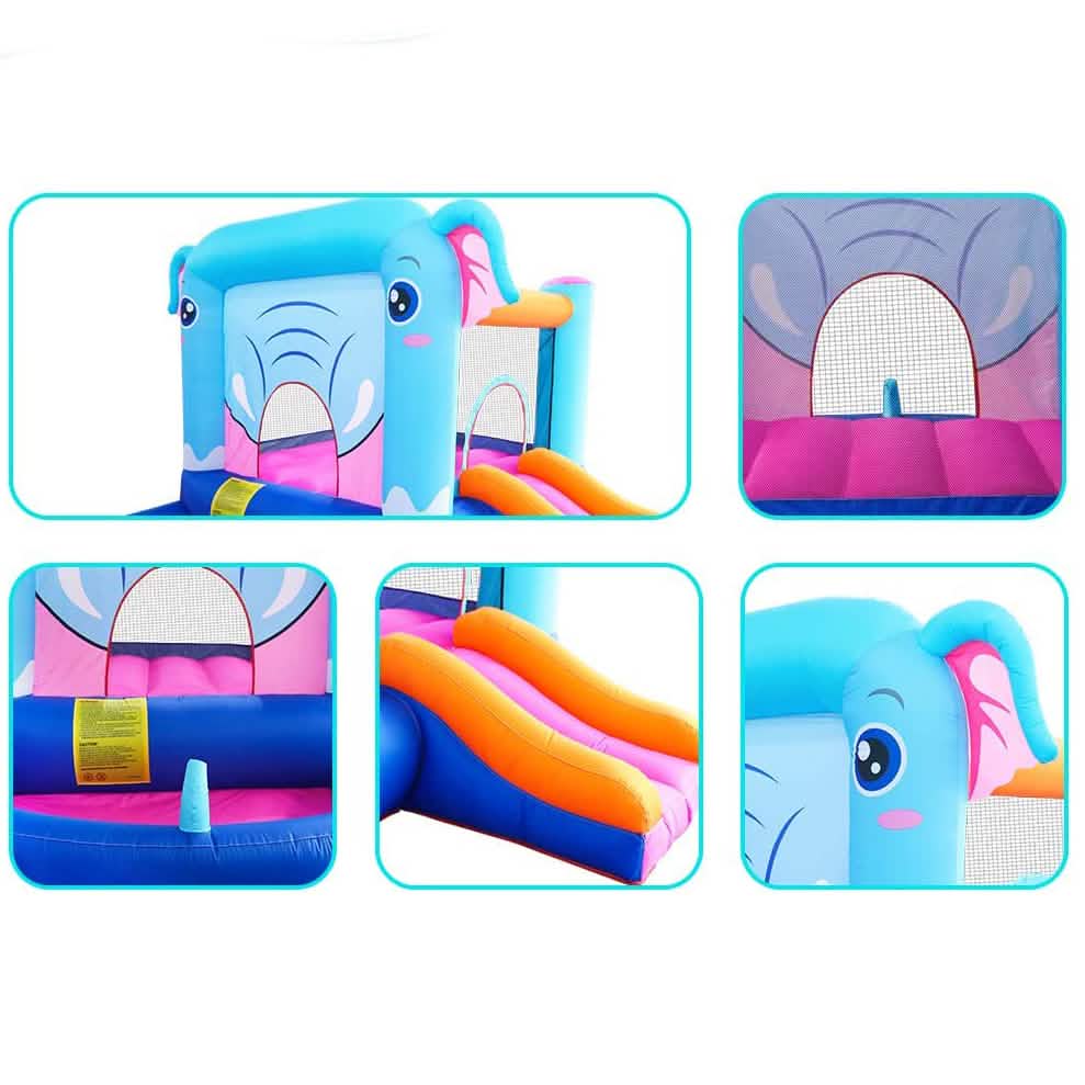 Blue Elephant Bouncy Castle House with 350W Blower