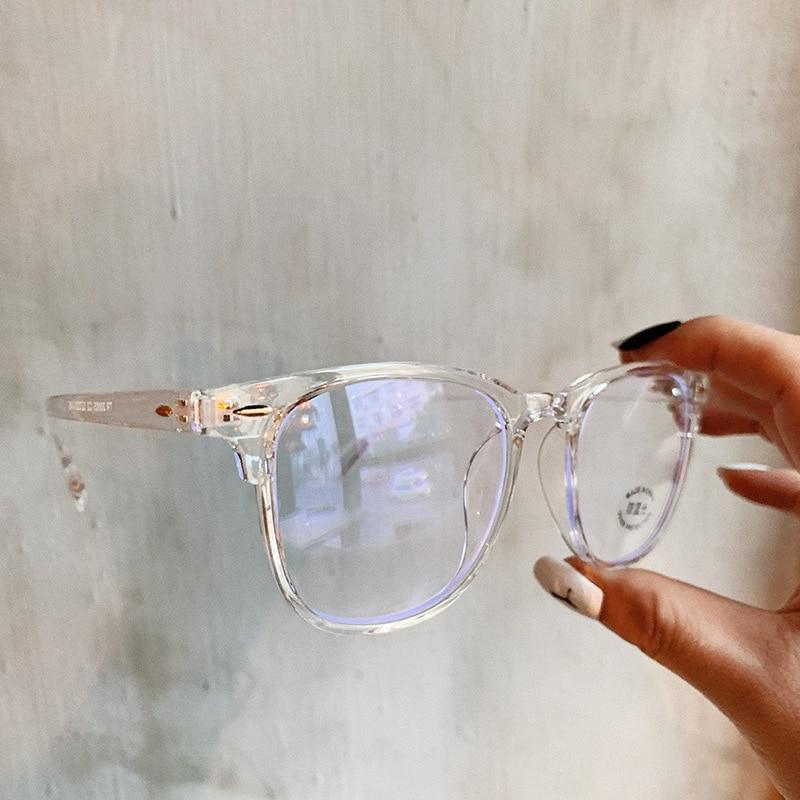 Blue Light Blocking Glasses Frame Lightweight Eyeglasses Frame Filter Blue Ray Computer Game Glasses  Oversized Women Eyeglasses Transparent Anti Blue Ray Men Modern Simple Frames