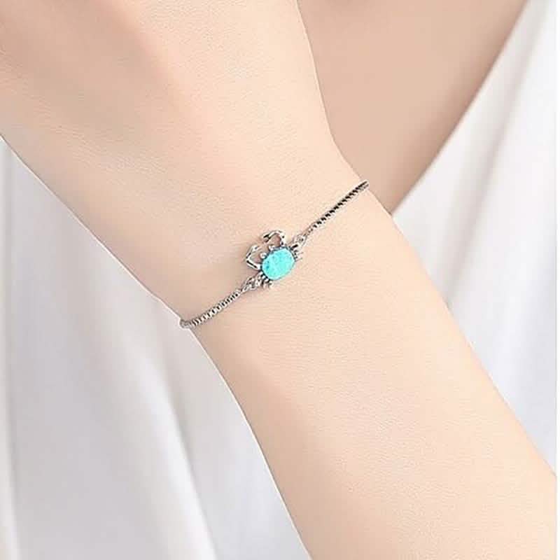 Blue Opal Adjustable Bolo Charm Bracelets