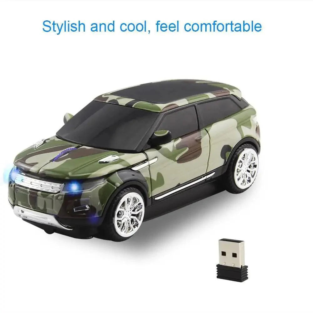 Blue Wireless Optical Mouse Sports Car Shaped Mouse 1600 DPI Office School Mice For Computer And Laptop Comfortable For Every Use
