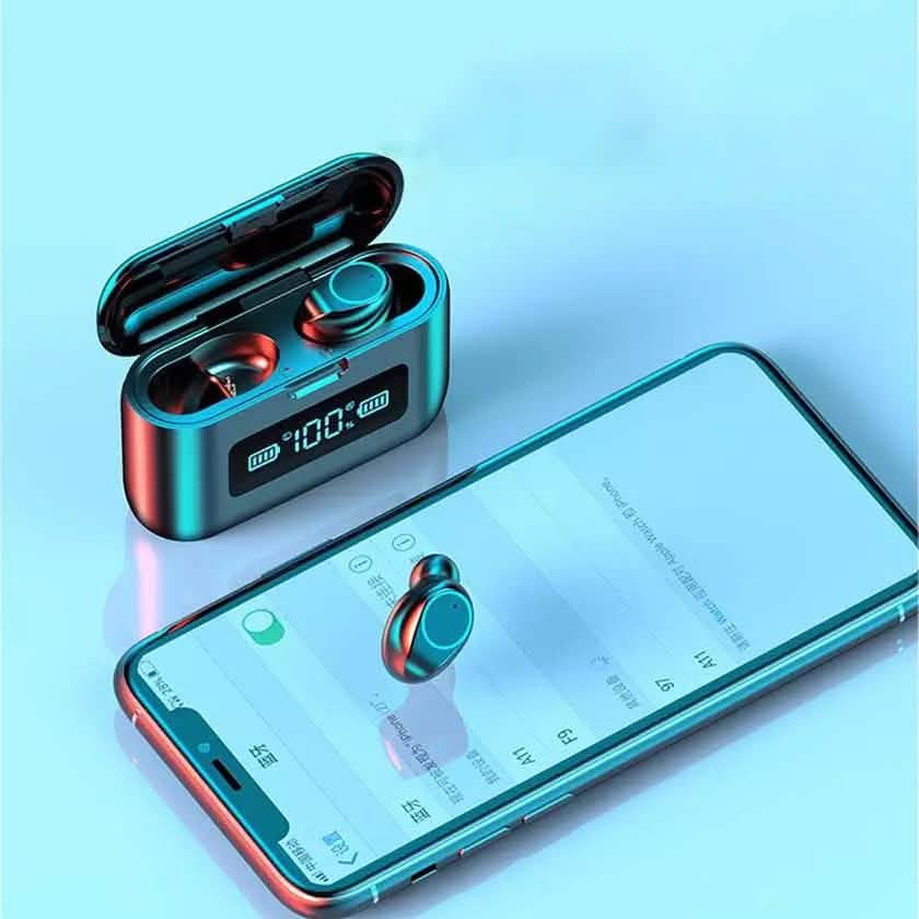 Bluetooth 5.0 True Wireless Earbuds With Built-In Mic